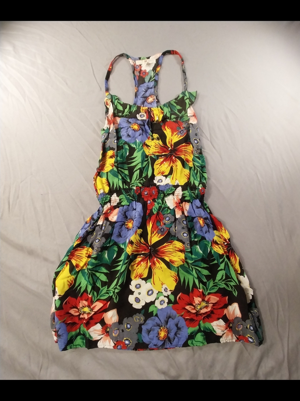 Derek Heart Tropical Floral Ruffled Sundress. #034